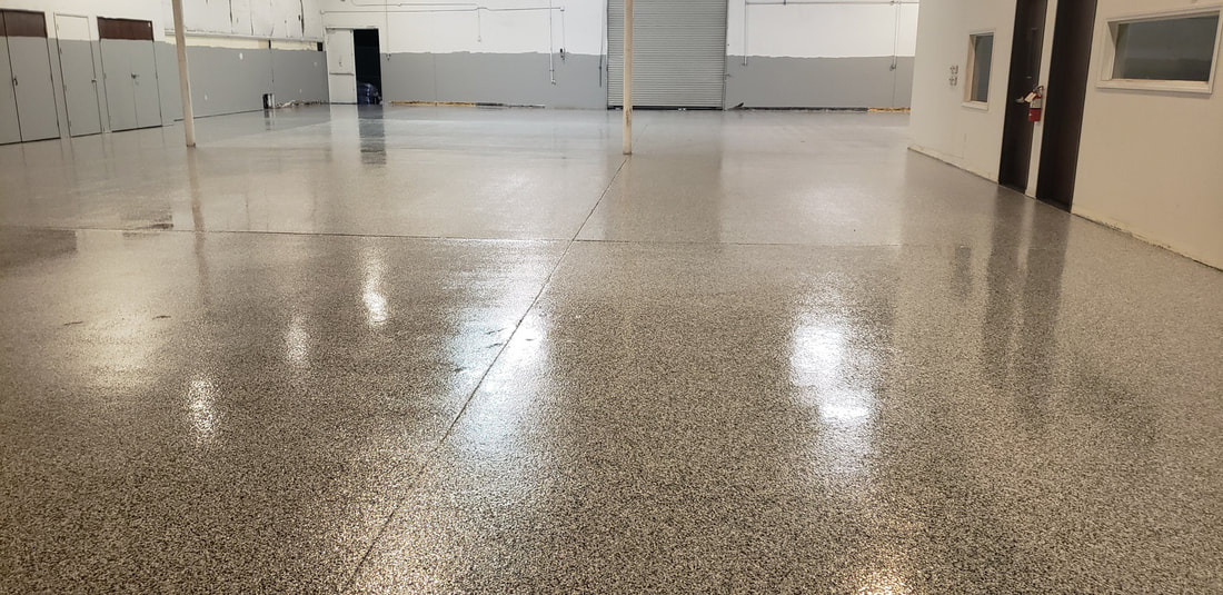This is a picture of an epoxy garage floor.